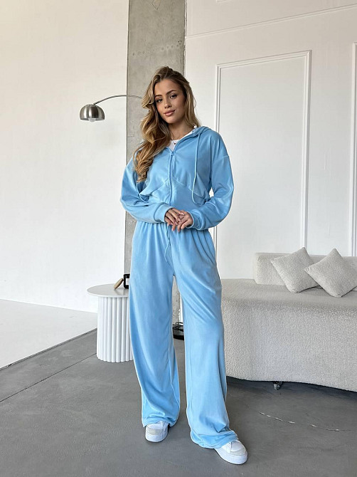 Жіночий повсякденний костюм двійка: кофта і штани велюр Одеса - фото 3