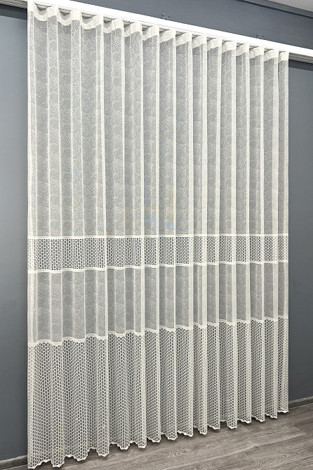 Тюль VR-Textil 2021т Жакард Кремовий 400х270 см (42-1086) Київ - фото 3