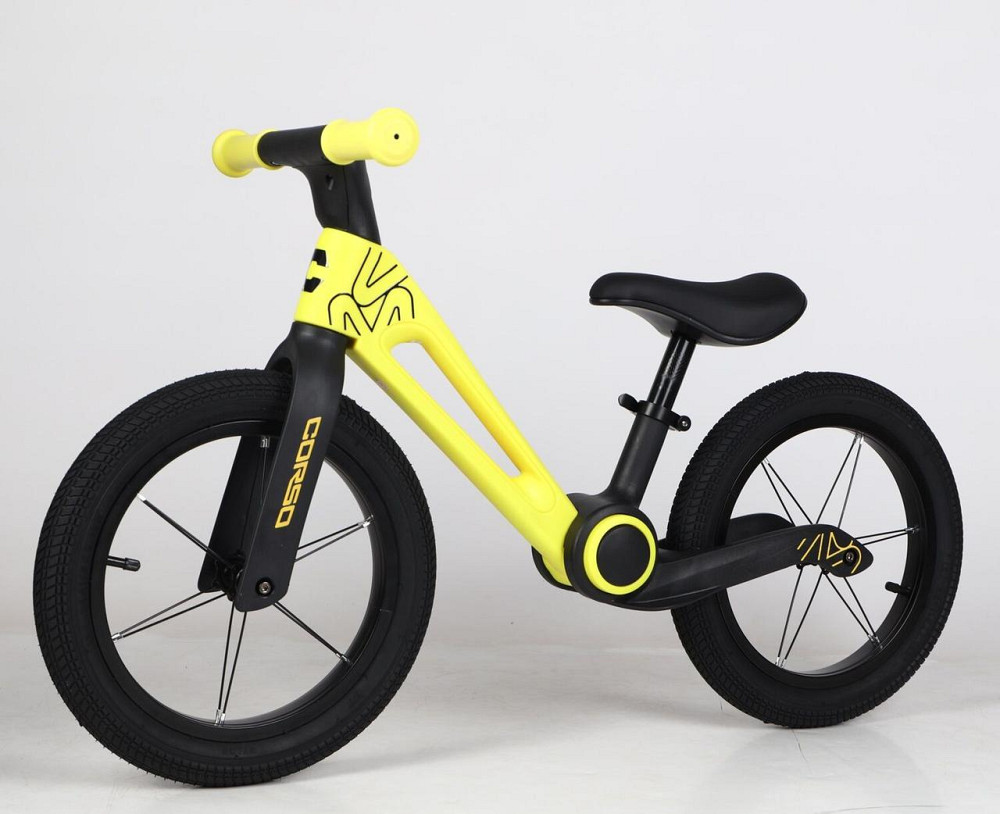 Велобіг CORSO складана нейлонова рама нейлонова вилка надувні колеса 14 дюймів Жовтий (NL-71040) Чернігів - фото 1