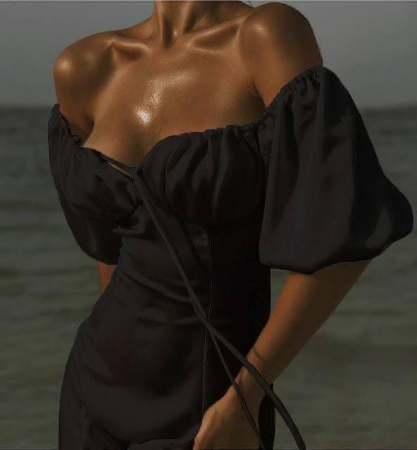 Женское обаятельное романтичное платье с разрезом шелк Одесса - изображение 2