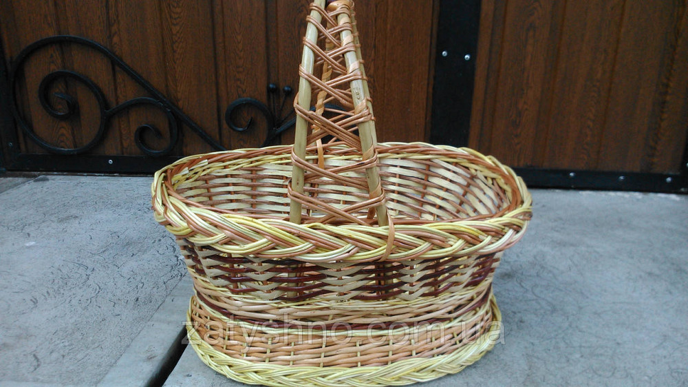 Кошик подарунковий з лози з забарвленням Київ - фото 8