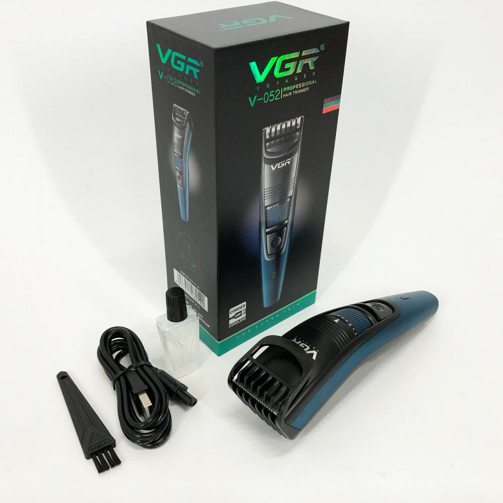 Багатофункціональний тример для стрижки волосся і тіла VGR V-052, Професійний тример з насадками ZX-18 Львів - фото 14