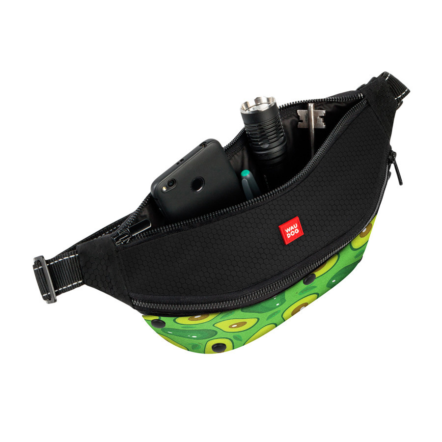 Поясна сумка-бананка WAUDOG Family для корму та аксесуарів, малюнок "Авокадо", розмір 33*17*10 см Вінниця - фото 2