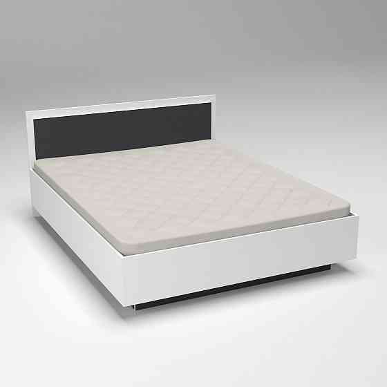 Кровать Кристалл №2 двуспальная, Белый/Антрацит, 2035х1632х850 Львов