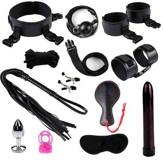 БДСМ бандажный набор из 12 предметов Черный – Садо-мазо Винница