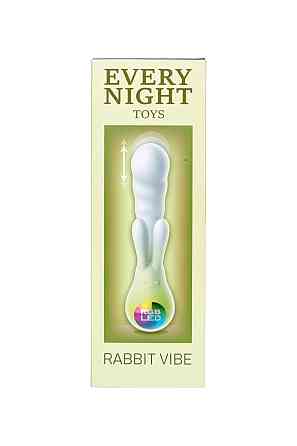Вібратор-кролик зі світлодіодом Every Night Toys для точки G, зелений градієнт Sex Aura Київ