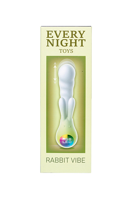 Вібратор-кролик зі світлодіодом Every Night Toys для точки G, зелений градієнт Sex Aura Київ - фото 5