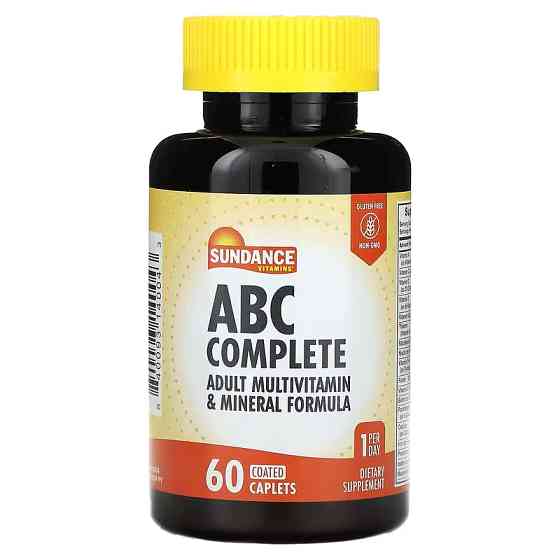 Мультивитаминно-минеральный комплекс Sundance Vitamins ABC Complete, Adult Multivitamin & Mineral Formula, 60 Coated Caplets Луцк