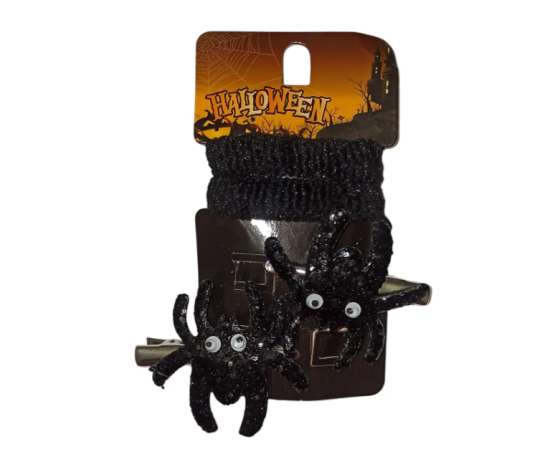 Заколки на Хелловін з резинками з Павуками one size чорний Київ