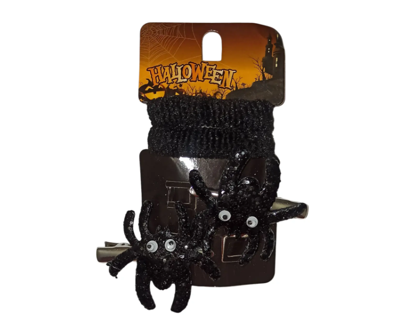 Заколки на Хэллоуин с резинками с Пауками one size черный Киев - изображение 2