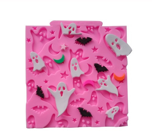 Молд силиконовый Привидения 110 на 105 мм розовый Киев - изображение 5