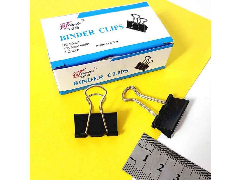 Бiндер №25 80025, чорний, Імп 58-31 12шт/уп ТМ LEADER Київ - фото 1