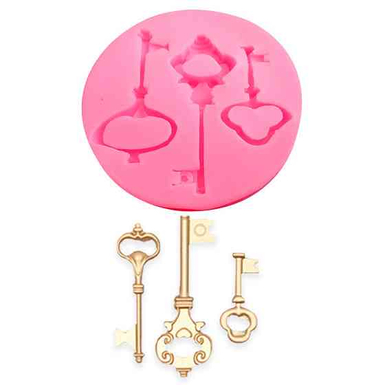 Молд силиконовый Ключи 75 мм розовый Киев