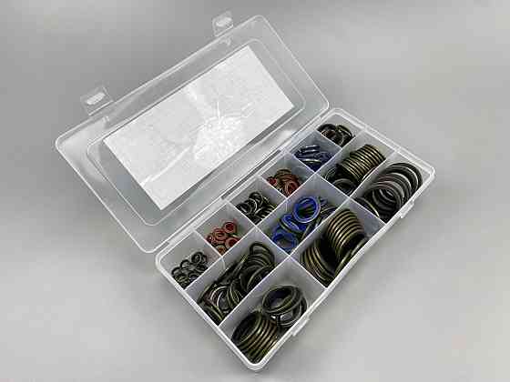 Набір шайб із гумовими кільцями (245 шт.) для будь-якої гідравліки. (12 різновидів; від М6 до М30) Мукачево