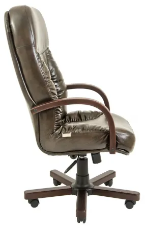 Офисное Кресло Руководителя Richman Buford Madras Verde Wood M1 Tilt Темно-зеленый Днепр