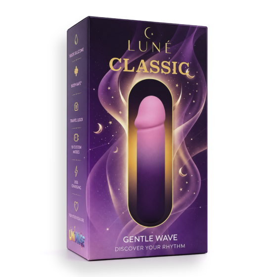 Компактная вибропуля LUNE CLASSIC с реалистичной головкой, 10 режимов, 10 × 2,3 см Sex Aura Киев