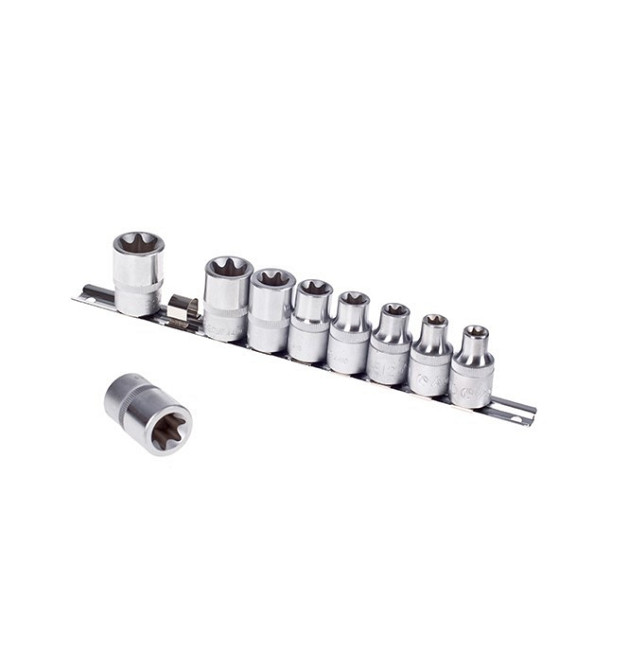 Набір головок 9ін. 1/2&quot;DR зовнішній TORX Е10-Е24, HANS (46410-9C) Вінниця - фото 1