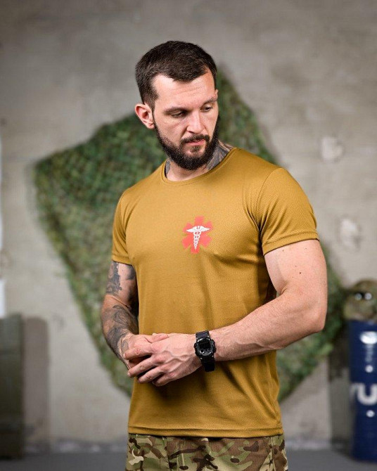 Тактична потовідвідна футболка Medic coyot РП7345 Одеса - фото 3