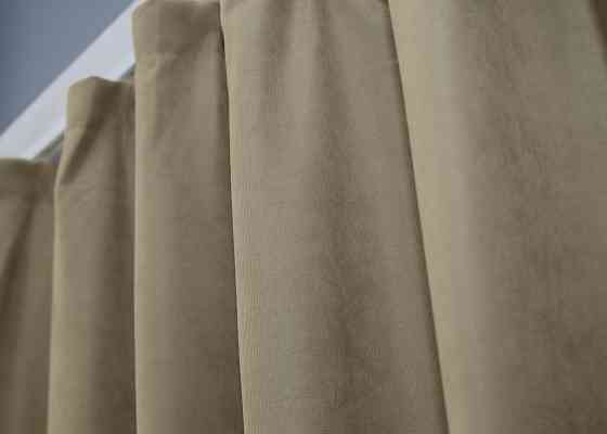 Комплект коротких штор VR-Textil Микровелюр SPARTA № 1196ш Бежевый 140х170 см 2 шт (35-0105) Киев