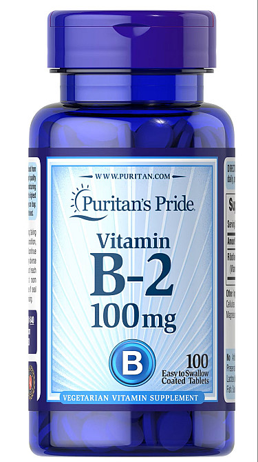 Вітамін В-2 Puritan's Pride Vitamin B-2 (Riboflavin) 100 mg 100tabs Луцьк - фото 1