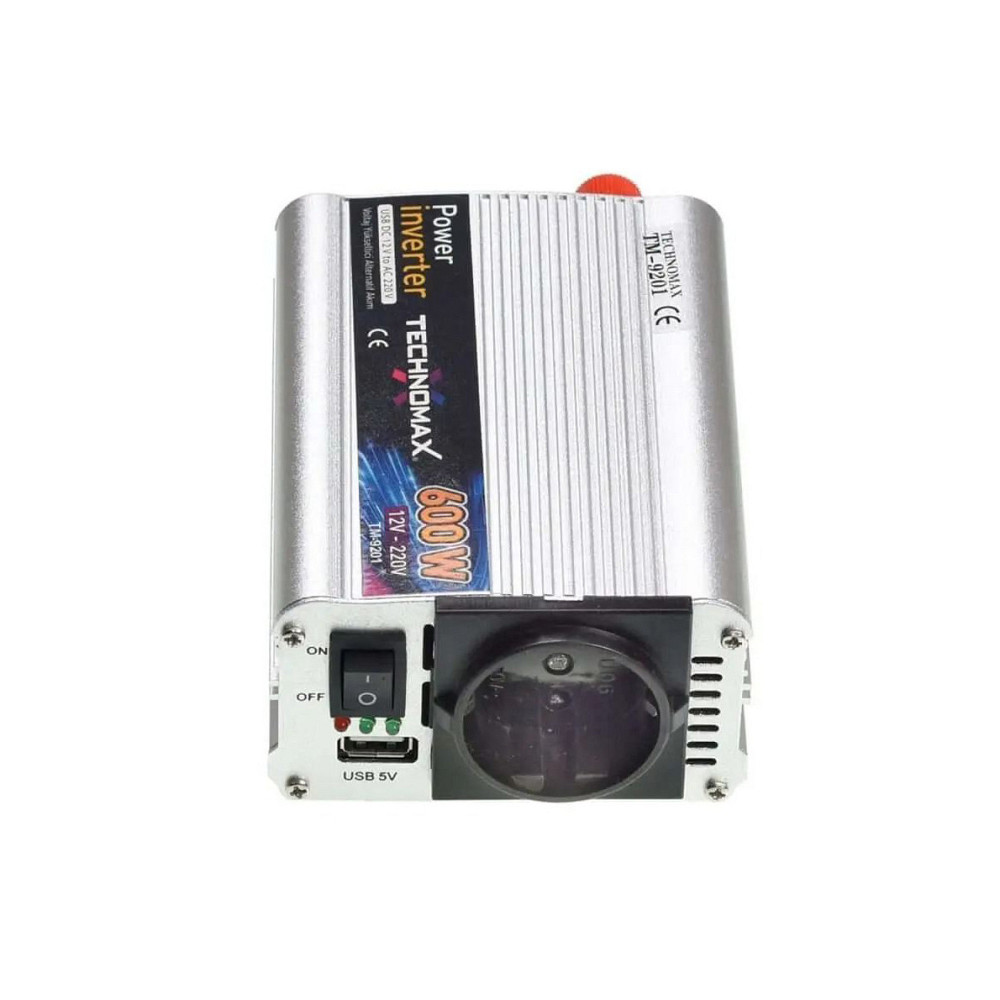 Инвертор Technomax TM-9201 600w, преобразователь напряжения с аппроксимированной синусоидой 12V-220V/50Гц Каменец-Подольский - изображение 5
