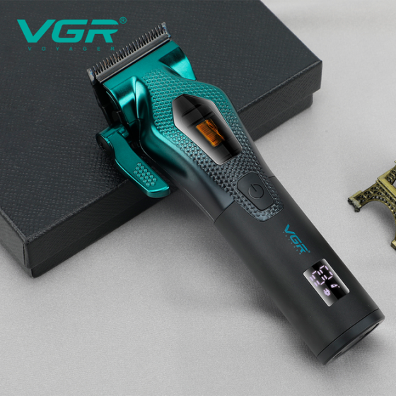 Машинка для стриження акумуляторна VGR V-271 8000-11000 RPM LED дисплей (6 насадок) Вінниця