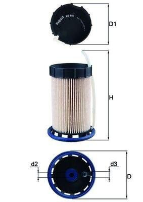 KNECHT (MAHLE) KX 492 — Топливный фильтр | Эффективная очистка топлива и надежная защита топливной системы Ковель - изображение 1