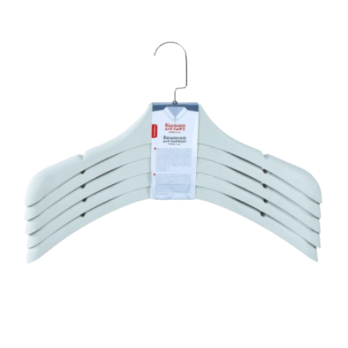 Набір вішалок для верхнього одягу 5шт 45*8см біла троянда Алеана Житомир - изображение 1