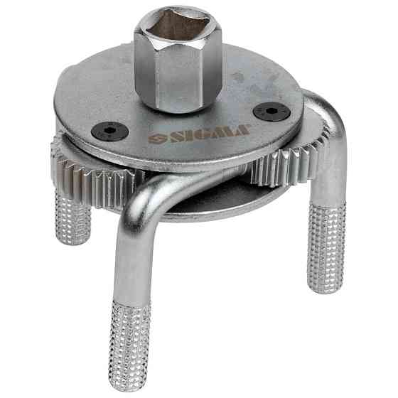 Sigma Съемник масляного фильтра "краб" Ø70-130мм с круглым захватом и переходником 1/2"-3/8" SI Коломия