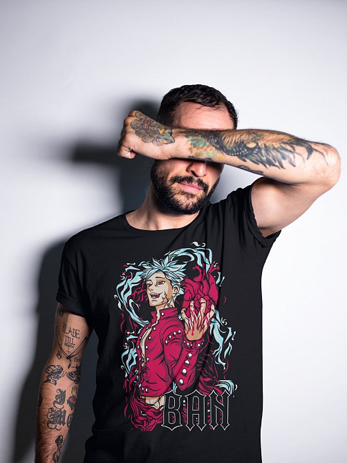 Футболка аниме Бан Севен Деадлй Синс оверсайз (S/M/L) Черний AnimeJ0399 Днепр - изображение 2