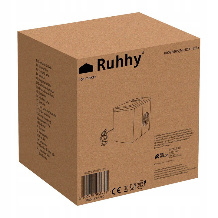 Льодогенератор бытовой 2 литра с дисплеем и таймером Ruhhy (25565) 120 Вт Нововолынск - изображение 8