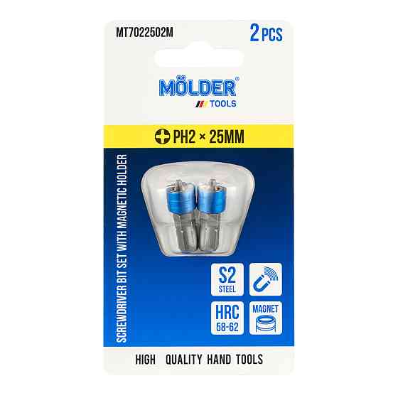 Набір біт Molder з магнітним тримачем PH2x25мм 2шт Львів