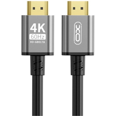 Кабель мультимедийный HDMI to HDMI 3.0m v2.0 black XO (GB017A-HDMI.tranish) Винница - изображение 1