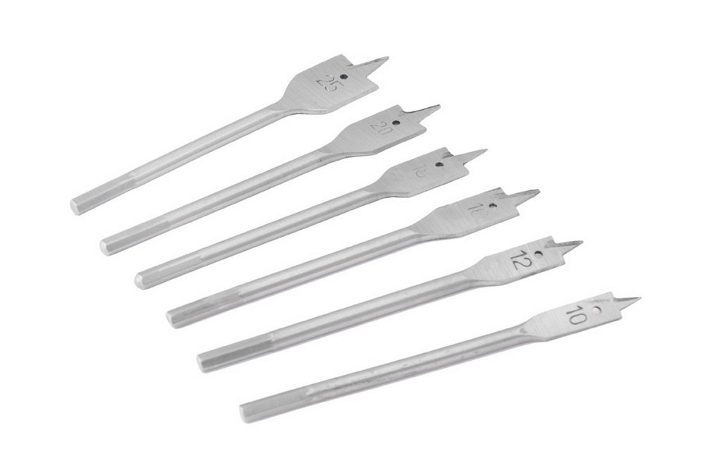 MASTERTOOL Набір свердел для дерева MASTERTOOL пір'яних 6 шт 10/12/16/18/20/25 мм 14-0600 Коломия - фото 2