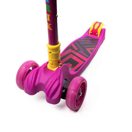 Самокат детский трехколесный складной iTrike Maxi JR 3-060-11-P с подсветкой колес Розовый Каменец-Подольский