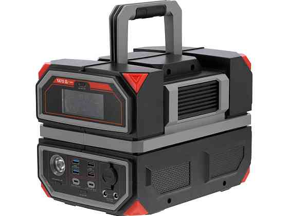 Портативна станція YATO 504 ВтГод, вихід 600/1200Вт, порти: 230V AC, різні USB Одесса