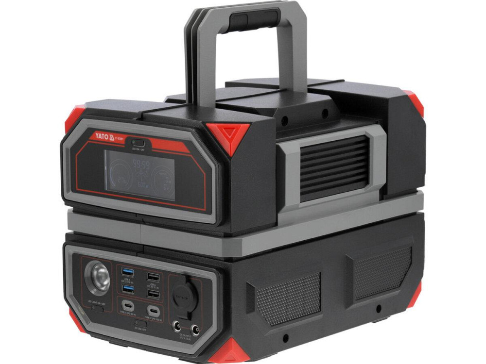 Портативна станція YATO 504 ВтГод, вихід 600/1200Вт, порти: 230V AC, різні USB Одесса - изображение 1