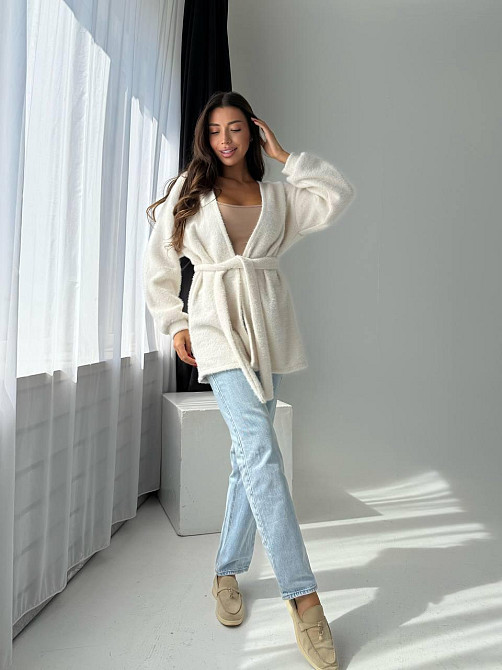 Женский повседневный стильный кардиган из ткани ангора пушистик Одесса - изображение 5