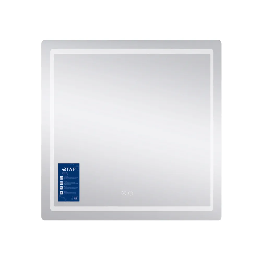Дзеркало Qtap Mideya 800x800 з LED-підсвіткою Touch, з антизапотіванням, диммером QT2078NCF8080W Київ - фото 12