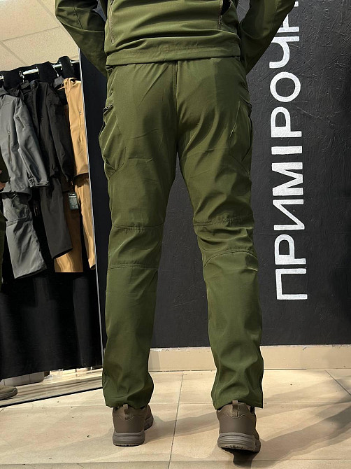 Тактический костюм Softshell олива мужской водонепроницаемый ветрозащитный летний без утепления Львов - изображение 6