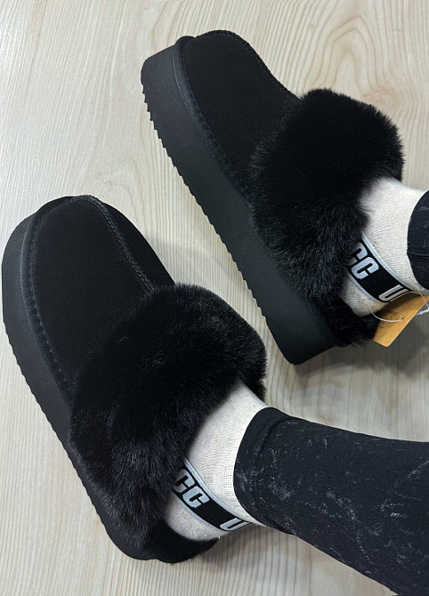 Уггі жіночі Itts 1701-1 капці з опушкою і резинкою на платформі чорні, 39, 24,5 см Київ - фото 10