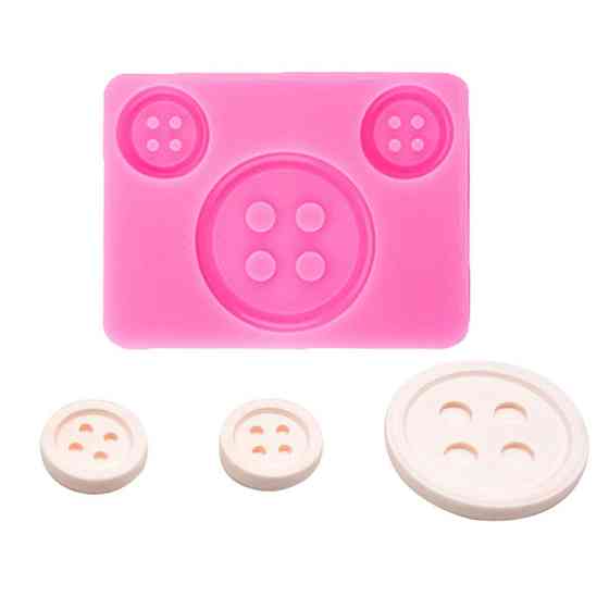 Молд силиконовый пуговицы 58 на 78 мм розовый Киев