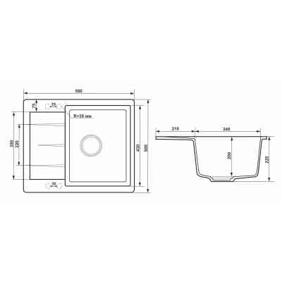 Мийка кухонна GRANADO MADRID avena (gr1602) Вінниця