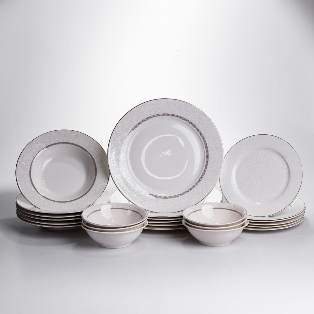 Столовий сервіз на 6 персон 24 предмети порцеляновий HP-HK-A13 Коломия - фото 1