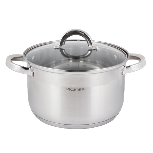 Набір каструль 6 предметів (каструлі 4,5/6,3/7,8л)  нержавіюча сталь 5630S KAMILLE Житомир - фото 7