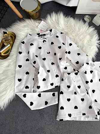 Женская стильная домашняя принтованная пижама качественный кулир Одесса