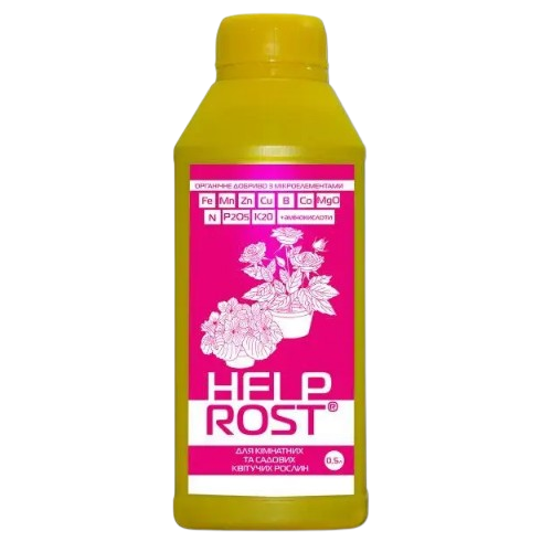 Добриво для кімнатних та садових квітучих рослин органо-мінеральне 500мл Жива земля Хелпрост Житомир