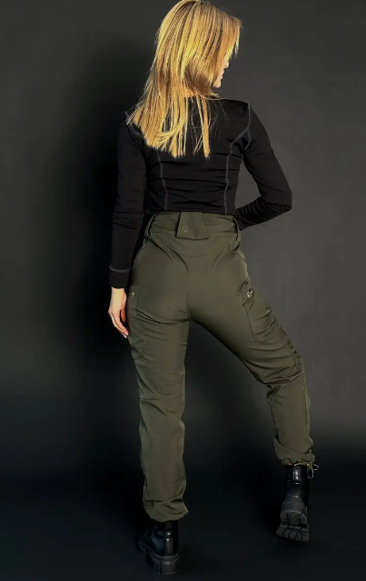 Жіночі тактичні штани Softshell на флісі 46, Олива Запорожье - изображение 6