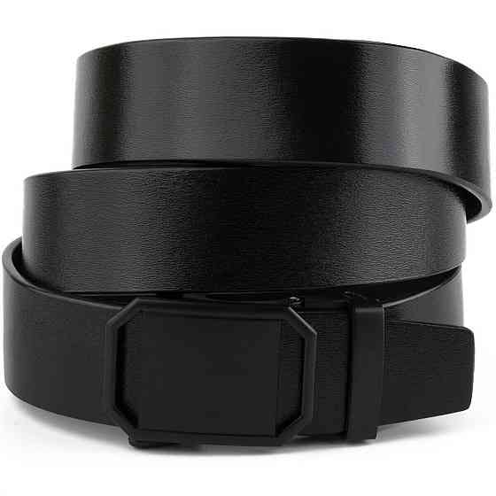 Ремінь чоловічий з пряжкою матовою Чорний (Vintage) Київ