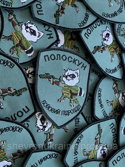 Шеврон ПОЛОСКУН (Форма щит. На липучці) Розмір 9x7см Київ - фото 2